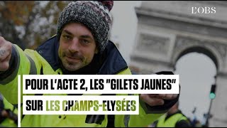 Paris  les quotgilets jaunesquot investissent les ChampsElysées [upl. by Felipa928]