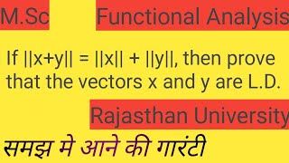 Functional Analysis in hindi  Hilbert Space  Banach Space  Important example based on Hilbert [upl. by Kloster]