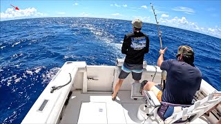 Fishing Shallow Ledge Offshore Oahu Saltwater Fishing Hawaii [upl. by Dlarrej901]