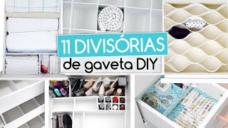 Divisórias de Gavetas  11 ideias DIY [upl. by Margarita]