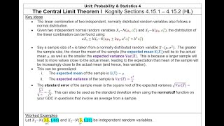 Mathematics AampI Lesson 415a quotThe Central Limit Theorem Iquot [upl. by Sydel]