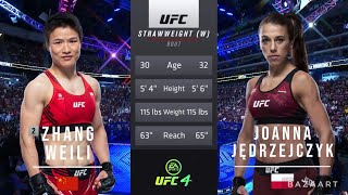 ZHANG WEILI VS JOANNA JEDRZEJCZYK 2 FULL FIGHT UFC 275 [upl. by Yehs791]