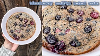 BLUEBERRY MUFFIN BAKED OATS SO YUMMY [upl. by Wescott]