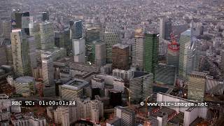 Aerial Footage by dusk  The business district of Paris La Défense and the Triumphal Way [upl. by Euqinna]