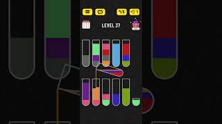 Watersort puzzle level 37 game gaming viralvideo watersortpuzzle puzzle watersort level 37 [upl. by Endaira]