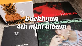 unboxing baekhyun  4th mini album ‘hello world’ ✩°̥࿐୨୧ [upl. by Tor]