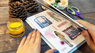 ASMR Aesthetic Scrapbooking ideas  Relaxing journal with me  No talking ✨👌 [upl. by Erual294]