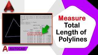 How to measure total length of polylines in AutoCAD [upl. by Kcirdaed492]