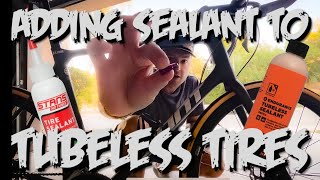 How to Quickly Add Sealant to Tubeless Bike Tires  Stan’s amp Orange Seal 🚴‍♂️💨 [upl. by Decato]