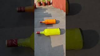 Yellow Vs Orange Breaking glass bottles Crushing soft things shorts asmr satisfying [upl. by Behah]