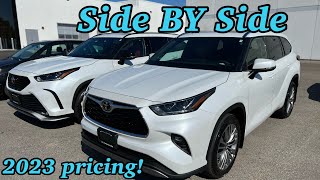 2022 Toyota Highlander XSE VS PLATINUM side by side comparison [upl. by Narej]