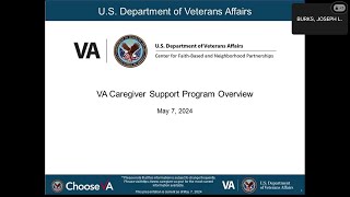 Overview of Veterans Affairs Caregiver Program 05072024 [upl. by Yauq]