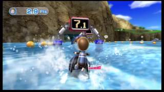 Wii Sports Resort Power Cruising Slalom Course Caverns [upl. by Nolyarb]