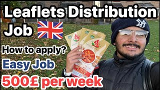 Leaflets Distribution Jobs in UK 🇬🇧  Jobs In takeaways  Jobs for International Students in UK [upl. by Valley]