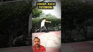 Sweep kick Tutorial martialarts taekwondo karate silambam karrasamu kalaripayattu shorts [upl. by Neeluqcaj904]