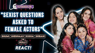 Bhumi Shehnaaz Kusha amp Thank Your For Coming cast answer quotSexist Questions Asked To Female Actorsquot [upl. by Wawro244]