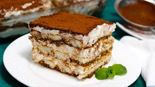 TIRAMISU FACIL SIN HUEVO ¡En solo 15 minutos [upl. by Knowland]