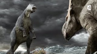 Edmontosaure VS pachyrhinosaures dinosaures  ZAPPING SAUVAGE [upl. by Lede548]