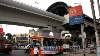 Traffic passing through Pitampura Metro Station [upl. by Anabel750]