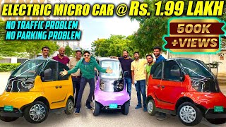 Wings EV Robin  Electric Micro CAR in SIZE OF A BIKE  the cost of a bike Rs 199 Lakh [upl. by Janaya581]