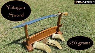 Cutting tatami with a Yatagan sword from SwordBuycom [upl. by Accebber]