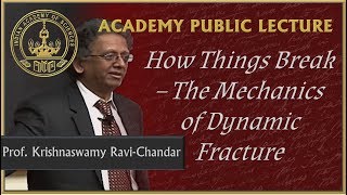 Prof Krishnaswamy RaviChandar speaks on the Mechanics of Dynamic Fracture [upl. by Li]