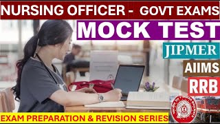 RRB AIIMS NURSING OFFICER EXAMS MOCK TESTS [upl. by Aneetsyrk]