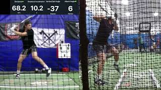 Jacob L 2026 Hitting Session using Blast Motion 2024 11 12 [upl. by Kinemod555]