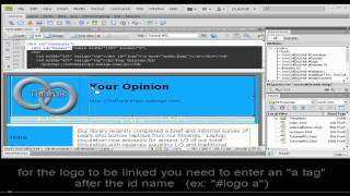 Dreamweaver CS4 Website Logo using Divs y CSS styling [upl. by Ataliah]