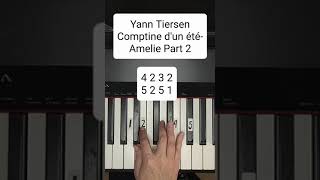 Yann Tiersen Comptine dun autre été Amelie Piano Tutorial Part 2 shorts [upl. by Navar116]