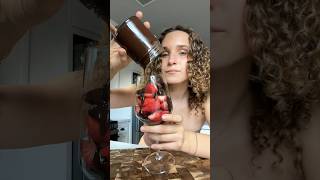 The easiest chocolate strawberries 🍫🍓 foodasmr healthyfoodie recipe healthyfoood [upl. by Ryann392]