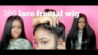 ♡ EASY 360 LACE FRONTAL WIG  Uamazinghair ALIEXPRESS [upl. by Shepherd]