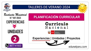 Planificación Curricular 2024  02  RM 5872023  MINEDU [upl. by Hanoy]