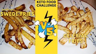 KETO fries Celeriac vs swede rutabaga air fryer chipsfries potato alternative low carb life [upl. by Einamrej]