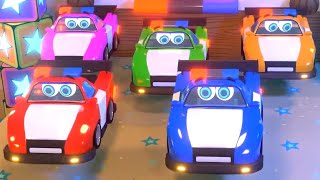 Five Little Police Cars Jumping On The Bed Nursery Rhymes and Vehicle Songs for Kids [upl. by Stig]