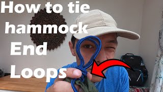 How to tie HAMMOCK END LOOPS KNOTS step by step [upl. by Jania]