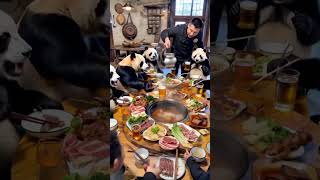 All Panda Eating Together panda funny cute ytshort viral [upl. by Ten]