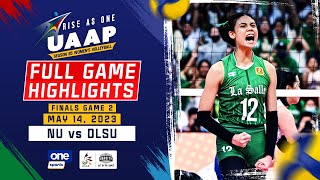 DLSU vs NU Finals G2 highlights  UAAP Season 85 Womens Volleyball [upl. by Orme]