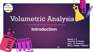 VolumetricAnalysis Volumetric Analysis 1  introduction [upl. by Audry]