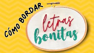 🧵Cómo BORDAR LETRAS Cursivas ✍️ Paso a Paso  Bordado a Mano para PRINCIPIANTES 06 [upl. by Loy]