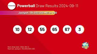 20240911 Powerball Lottery Results amp Winning Numbers [upl. by Bristow146]