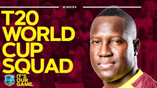 The West Indies Squad for the ICC Mens T20 World Cup 🌴 🏆 WIREADY  MenInMaroon [upl. by Accebar54]