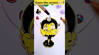 guess the correct eye of bendy and the ink machine bendy shorts bendyandtheinkmachine game [upl. by Brittan]