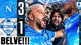 🫡 BELVE NAPOLI 31 COMO  LIVE REACTION NAPOLETANI AL MARADONA HD [upl. by Keele]