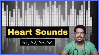 HEART SOUNDS  S1 S2 S3 S4 Use headphones [upl. by Tihom]