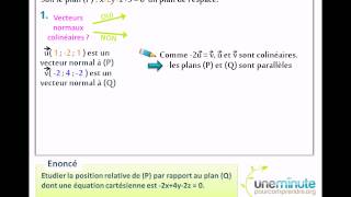 Deux Plans de lespace  Une Minute Pour Comprendre [upl. by Eical]