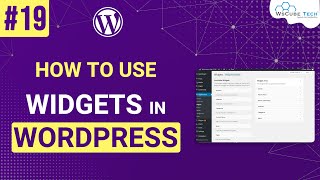 What are the Widgets in WordPress amp How to Use WordPress Widget Tutorial [upl. by Kotto]