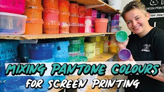 HOW TO MIX PANTONE COLOURS FOR SCREEN PRINTING  Using the International Coatings Mixing System [upl. by Rimidalb]