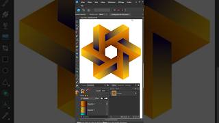 Tuto affinitydesigner  Dessiner un logo GÉOMÉTRIQUE en 1 Minute avec la GRILLE TRIANGULAIRE [upl. by Boggers]