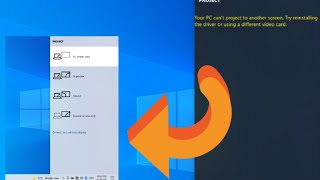 Your PC Cant Project to Another Screen Try Reinstalling the Driver Using a Different Video Card pc [upl. by Don]